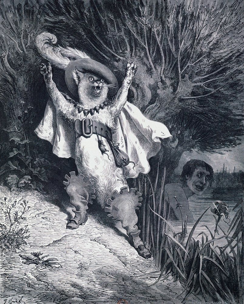 O Gato de Botas, de Gustave Dore.